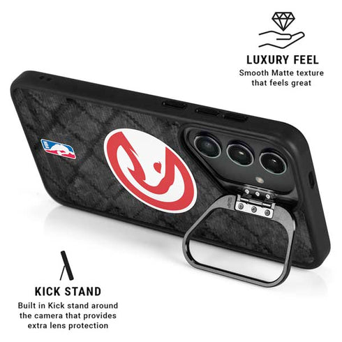 NBA Atlanta Hawks Dark Rust Galaxy S25 Kickstand Case